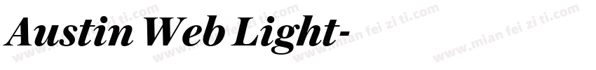Austin Web Light字体转换